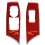 Real Carbon Fiber Interior Door Window Lift Switch Button Panel Decorative Frame Cover Trim Stickers for Chevrolet Camaro 2016-2020 Accessories (2Pieces - Red)