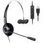 VoiceJoy Office Headset with USB Jack Business Noise Cancelling Headset with Microphone, Volume Control Mute Switch for Laptops PCs Computers