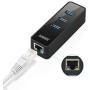 Anker 3-Port USB 3.0 HUB with 10/100/1000 Gigabit Ethernet Converter (3 USB 3.0 Ports, A RJ45 Gigabit Ethernet Port, Support Windows XP, Vista, Win7/8 (32/64 bit), Mac OS 10.6 and Above, Linux) Black