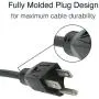 C2G Replacement Power Cable For Computers, TVs, Monitors, & More - 10 Black Universal Cord Works With Any 3 Pin AC Power Connection - 18 Gauge Wire (03134)