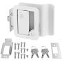 Kohree RV Entry Door Lock Latch Handle with Paddle Deadbolt, Polar White Enclosed Trailer Camper Door Latch with 4 Keys RV Door Lock Replacement --Universal Entrance Security Lock Kit