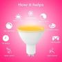 CMARS Smart Light Bulb GU10 Led Bulb Dimmable Tunable White RGB Color Changing Smart Bulb Compatible with Alexa Google Home 320 Lumens 4W 4 Pack