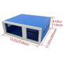 Fielect 12.20'' x 11.22'' x 4.53'' Electronic Enclosures Blue Metal Enclosure Project Box Case DIY Box Junction Case Enclosure