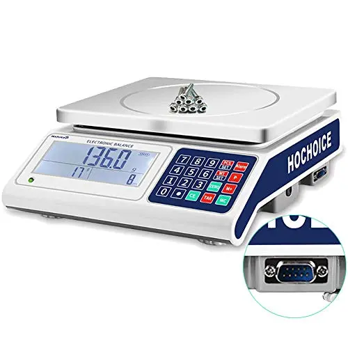 Counting Scale for Parts and Coins | 66lb x 0.0011lb | 30kg/0.5g | Precision Electronic Digital Gram Scale Industrial Scale Lab Industrial Counting and Weighing(Without Battery and RS232 Data Cable)