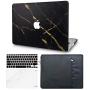 LuvCase 4in1 Laptop Case Compatible with Old MacBook Pro 13'' Retina Display (2015/2014/2013/2012) A1502/A1425 Hard Shell Cover,Sleeve,Keyboard Cover & Screen Protector (Black Gold Marble)