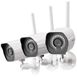Zmodo Wireless Security Camera System, Smart Home HD Indoor Outdoor WiFi IP Cameras with Night Vision (3 Pack)