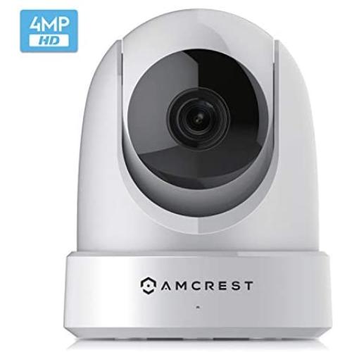 Amcrest 4MP UltraHD Indoor WiFi Camera, Security IP Camera with Pan/Tilt, Two-Way Audio, Night Vision, Remote Viewing, Dual-Band 5ghz/2.4ghz, 4-Megapixel @~20FPS, Wide 120° FOV, IP4M-1051W (White)