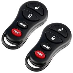 Key fob fits 2001-2006 Chrysler Dodge Jeep Keyless Entry Remote (04602260), Set of 2