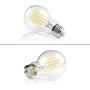 Ascher Dimmable E26 LED Filament Light Bulbs, 60 Watt Equivalent, Dimmable E26 LED Filament Light Bulbs, Daylight White 4000K, Classic Clear Glass, A19 LED Light Bulb, 6 Pack
