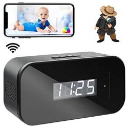 Mini Spy Cameras 1080 Wireless Hidden Camera Clock Portable WiFi Nanny Cam with Night Vision and Motion Detection Security Surveillance Cameras with Phone App for Indoor/Home/Apartment/Office