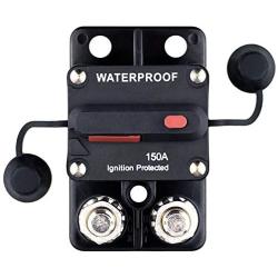 Cllena 150 Amp Circuit Breaker 12V-48V DC with Manual Reset and Disconnect Button for Car Truck Rv Motorhome Marine Automotive Audio Stereo System Trolling Motor Winch etc.