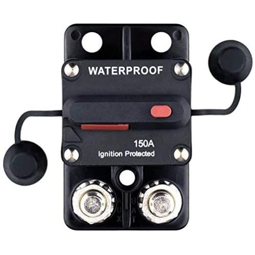 Cllena 150 Amp Circuit Breaker 12V-48V DC with Manual Reset and Disconnect Button for Car Truck Rv Motorhome Marine Automotive Audio Stereo System Trolling Motor Winch etc.