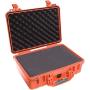 Pelican 1500 Camera Case With Foam (Orange)