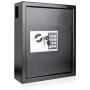 40 Keys Steel Safe Cabinet with Digital Lock - Electronic Key Safe Wall Mount with Drop Slot for Key Returns and Safe Storage - Black