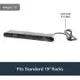 StarTech.com 8 Outlet Horizontal 1U Rack Mount PDU Power Strip for Network Server Racks - Surge Protection - 120V/15A - with 6 Ft Power Cord (RKPW081915), Black