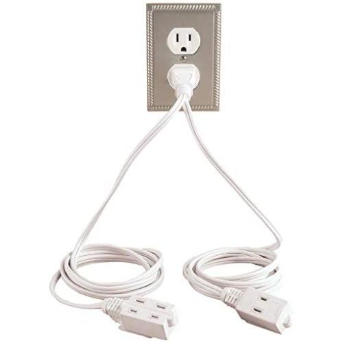 Collections Etc Double Ended Extension Cord, White