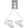 Collections Etc Double Ended Extension Cord, White