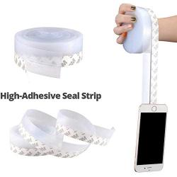 Emoly Silicone Seal Strip, 8M/26ft Self Adhesive Door Strip Bottom for Doors Silicone Sealing Sticker Adhesive for Doors and Windows Gaps of Anti-Collision Silicone (25MM, Transparent)