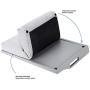 Rossie Home Lap Tray with Detachable Pillow, Serving Tray - Calming Gray - Style No. 76105