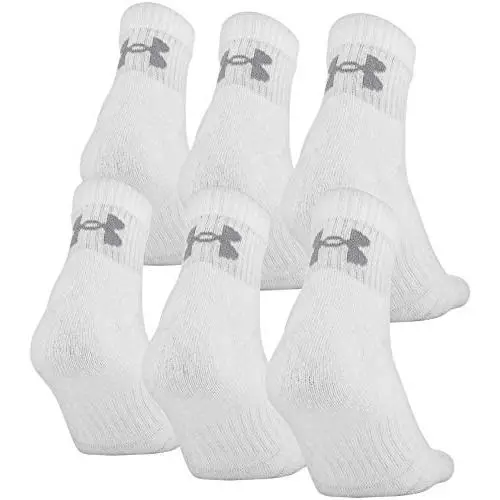Under Armour Adult Cotton Quarter Socks, 6-Pairs Under Armour Adult Cotton Quarter Socks, 6-Pairs