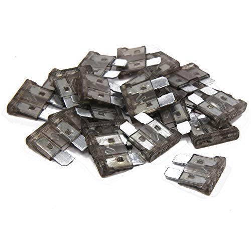 FymuSing 55 pcs 7.5 Amp Standard Blade Fuse, 7.5A Automotive Fuse for Car Truck (Grey)