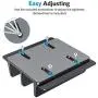 [Updated Dock Version] Vertical Laptop Stand, OMOTON Double Desktop Stand Holder with Adjustable Dock (Up to 17.3 inch), Fits All MacBook/Surface/Samsung/HP/Dell/Chrome Book (Black)