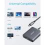 Anker USB C to Dual HDMI Adapter, Compact and Portable USB C Adapter, Supports 4K@60Hz and Dual 4K@30Hz, for MacBook Pro, MacBook Air, iPad Pro, XPS, and More [Compatible with Thunderbolt 3 Ports]