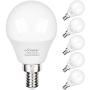 Comzler A15 LED Bulbs 60W Equivalent, Warm White 2700K, E12 Candelabra Base LED Globe Bulb for Ceiling Fan, No Dimmable，6 Pack