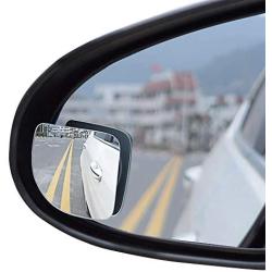 Car Blind spot Mirror 2PCS, Fan-Shaped Frameless high-Definition Glass Convex Rearview Mirror, 360° Swing Adjustment, Suitable for All Cars, Off-Road Vehicles and Trucks
