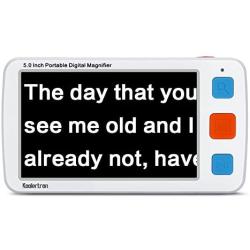 Koolertron 5 inch Digital Video Magnifier, Handheld Portable Electronic Reading Aid Support AV Output to TV with 4X/8X/16X/24X/32X Zoom Multiple 17 Kinds Color Mode, Rechargeable Battery Powered,etc