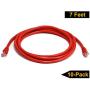 iMBAPrice - 3ft Cat5e Network Ethernet Patch Cable (10 Pack) - Red