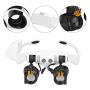Multifunctional Head Mount LED 21 Combination Magnifier Lighted Headband Magnifying Glass with Replaceable Lens for Inspection Jewelry Clock Electronics Repair Glass Loupe