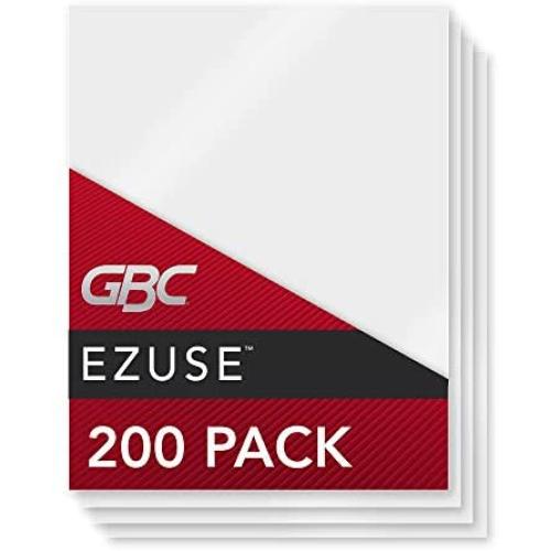 GBC Thermal Laminating Sheets / Pouches, Letter Size, 5 Mil, EZUse, 200-Count (3740727F)