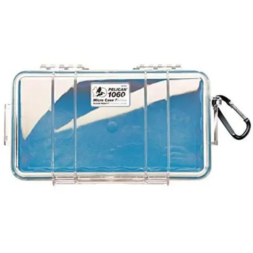 Pelican 1060 Micro Case - for iPhone, GoPro, Camera, and More (Aqua/Clear)