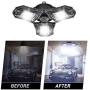 LED Garage Lights Deformable 2 Pack - Garage Lights Ceiling Led 60W 6000LM 6000K for Garage (No Motion Activated), Black, Retinabc