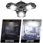 Retinabc, Black, LED Ceiling Lights Deformable 60W 6000LM 6000K for Garage (No Motion Activated) …