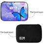 Butterfly Electronic Organizer Compact Travel Cable Organizer Bag Pouch