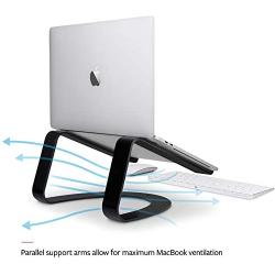 Twelve South Curve for MacBooks and Laptops | Ergonomic desktop cooling stand for home or office (matte black)