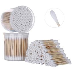 3 Boxes Total 600 Count Double Tips Cotton Swabs wooden Sticks Cotton Buds
