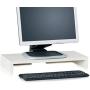 Way Basics TV PC Desktop Modern Computer Monitor Stand Screen Riser (Tool-Free Assembly and Uniquely Crafted from Sustainable Non Toxic zBoard Paperboard), White