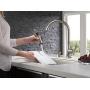 DELTA FAUCET CO 19962-SSSD-DST Stainless Steel Single Pul Kitchen Faucet with Soap Dispenser