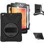 TSQ iPad 10.2 Case 2019 2020/iPad 7th 8th Generation Case with Screen Protector, Heavy Duty Shockproof Hard Rugged Protective Kids Case with Hand Strap/Stand/Shoulder Strap for iPad 7th 8th Gen, Black