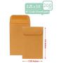 Xxcxpark 200PCS #1 Coin Envelopes 2.25x3.5 Brown Kraft Envelopes Classic Small Parts Gummed Flap for Coins, Cash, Credit Cards, Seeds