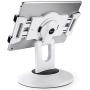 AboveTEK Retail Kiosk iPad Stand, 360° Rotating Commercial Tablet Stand, 6-13.5'' Ipad Mini Pro-Business Tablet Holder, Swivel Design for Store POS Office Showcase Reception Kitchen Desktop (White)