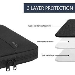Laptop Sleeve Case, 13inch TSA Slim Laptop Case for MacBook Air MacBook Pro, Durable Water Resistant Business Briefcase Handle Bag for 13-13.3 inch HP Dell Lenovo Laptop, Black