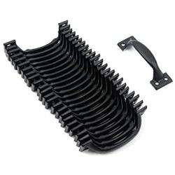 Antrader 2.87 x 0.8in Cabinet Drawer Door Handle Pull-Black, 2.44in(62mm) Hole Space, 24 Pack