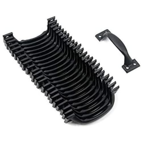 Antrader 2.87 x 0.8in Cabinet Drawer Door Handle Pull-Black, 2.44in(62mm) Hole Space, 24 Pack