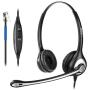 Wantek Phone Headset with Microphone Noise Cancelling, RJ9 Telephone Headsets Compatible with Cisco Office Phones 7940 7942 7945 7960 7962 7965 7811 7821 8811 8841 8845 8851 Plantronics M12 M22