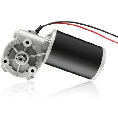 uxcell DC24V 80W 250RPM 6N.M Reversible Worm Gear Motor High Torque Speed Reducing Electric Gearbox Motor-JCF63R