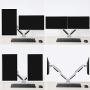 MOUNTUP Dual Monitor Stand Mount- 2 Monitor Arm Desk Mount with Gas Spring, Die-Cast Aluminum Computer Monitor Stand fits 2 Screen 17 to 32 inch - Each Arm Holds up to 17.6LBS MU0024